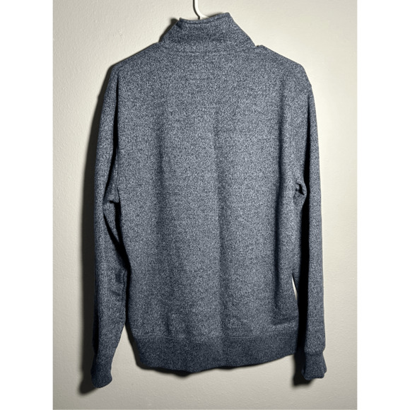 Roots Canada Men’s Gray 1/4 Zip Fuzzy Beaver Logo Sweater Jacket Sz Lg - Picture 7 of 9